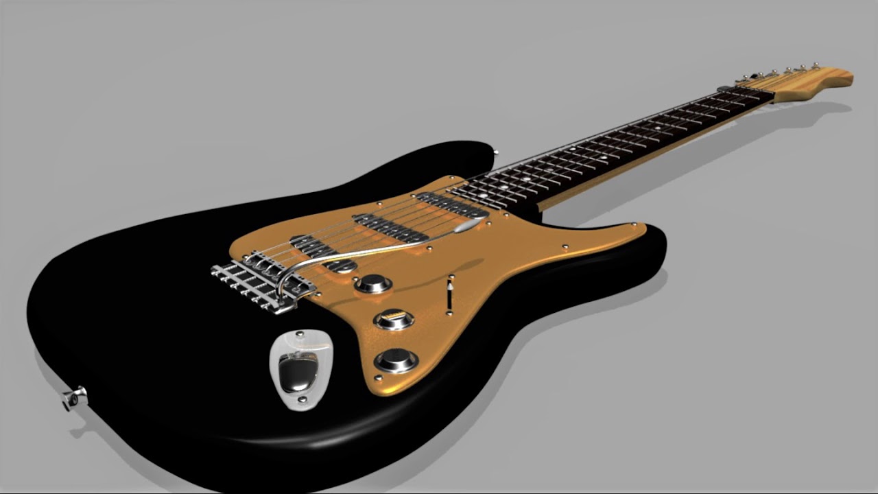 Guitar modelling | Autodesk maya | Shubhi Agarwal