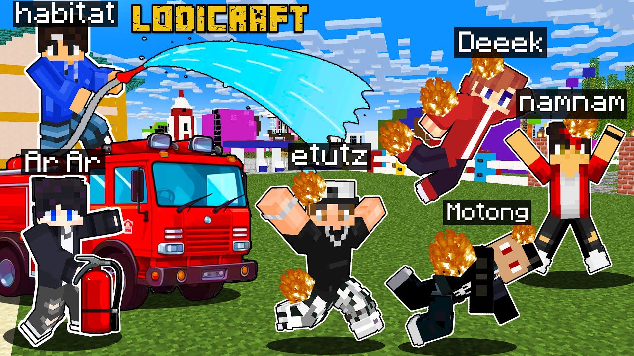 Becoming A FIRE FIGHTER in Minecraft ( Tagalog )