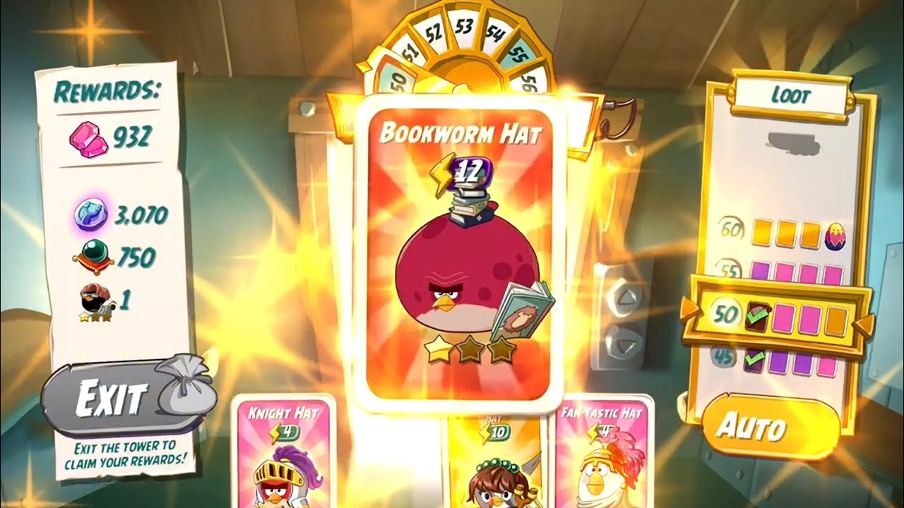 Tower Of Fortune - Day 1 for The BookWorm Hat Set - Angry Birds 2