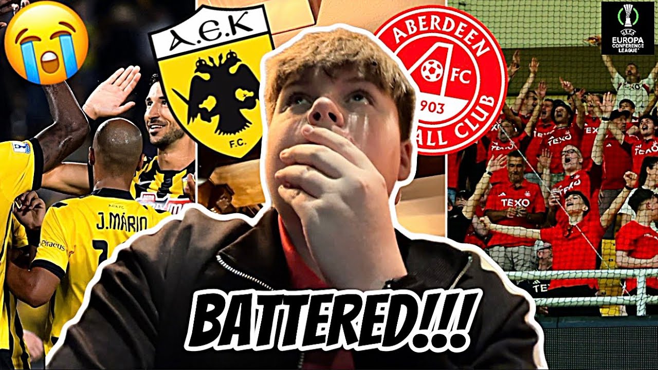 😱 АЕК Афины разгромил Абердин 6-0!! - Паб Влог 😭
