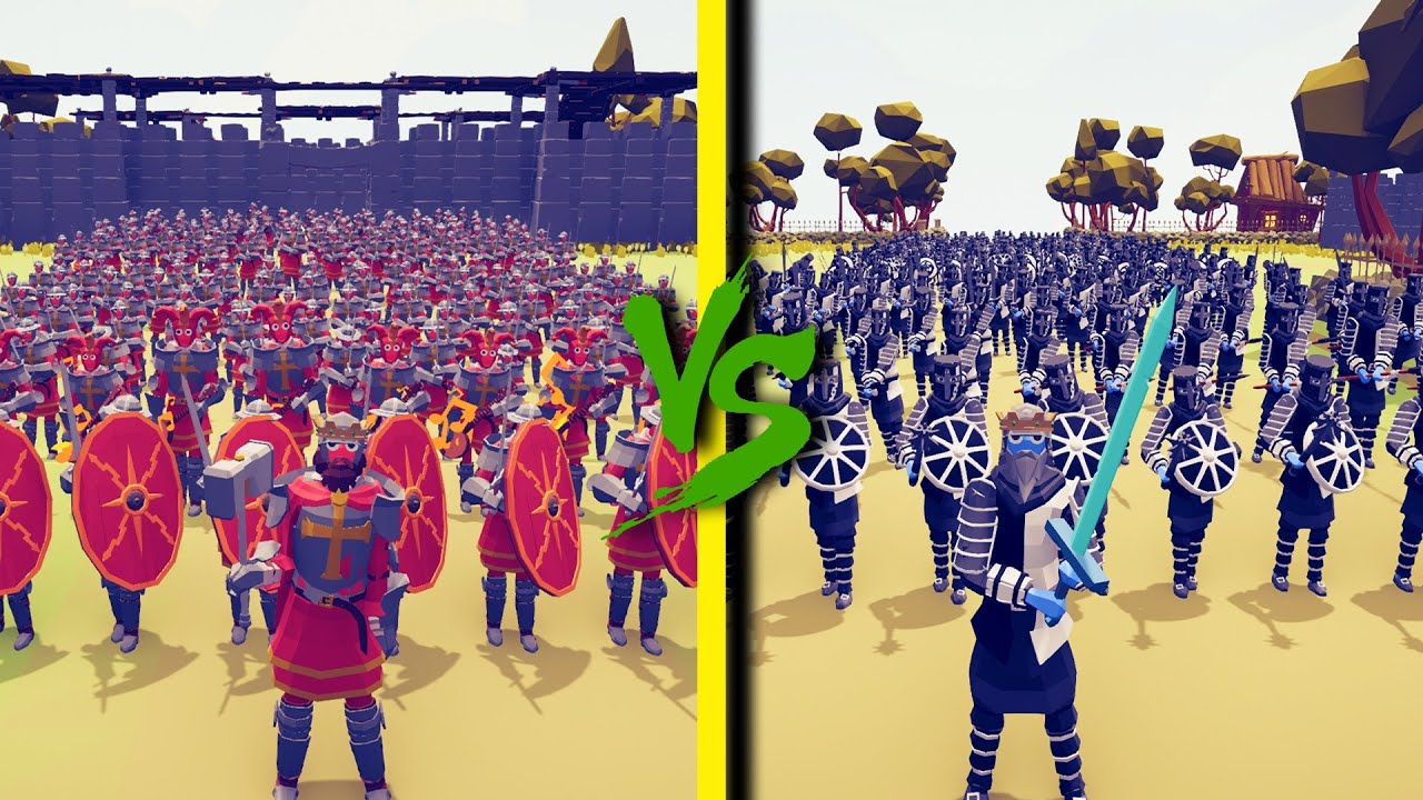 LORD ARMY vs KNIGHT ARMY - Totally Accurate Battle Simulator TABS