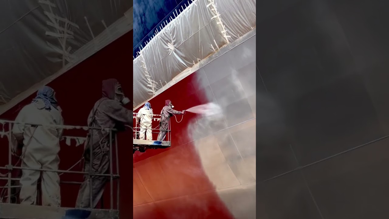 Big ship spray painting