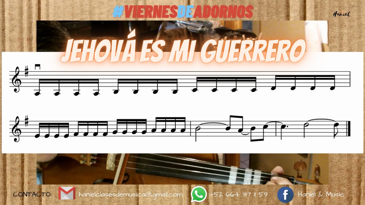 🎤Jehová es mi Guerrero-Violín Tutorial 🎻 (Adornos)