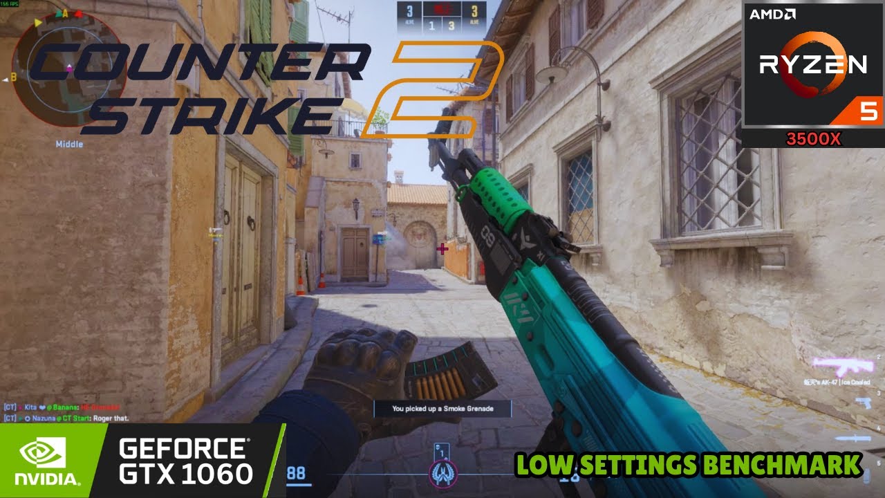 Counter-Strike 2 | GTX 1060 6GB  | Ryzen 5 3500x | Low settings