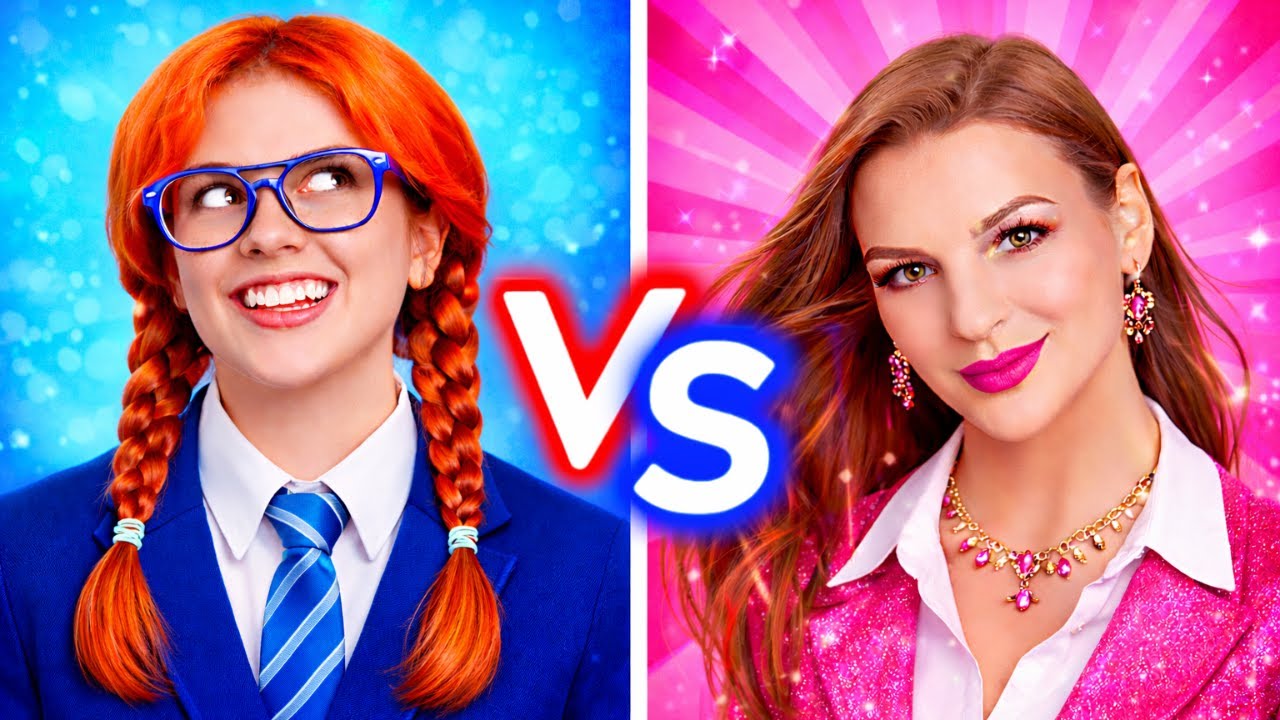 Défi Élève NERD CONTRE POPULAIRE ! 24 Heures à l'École Par 123 GO! GOLD