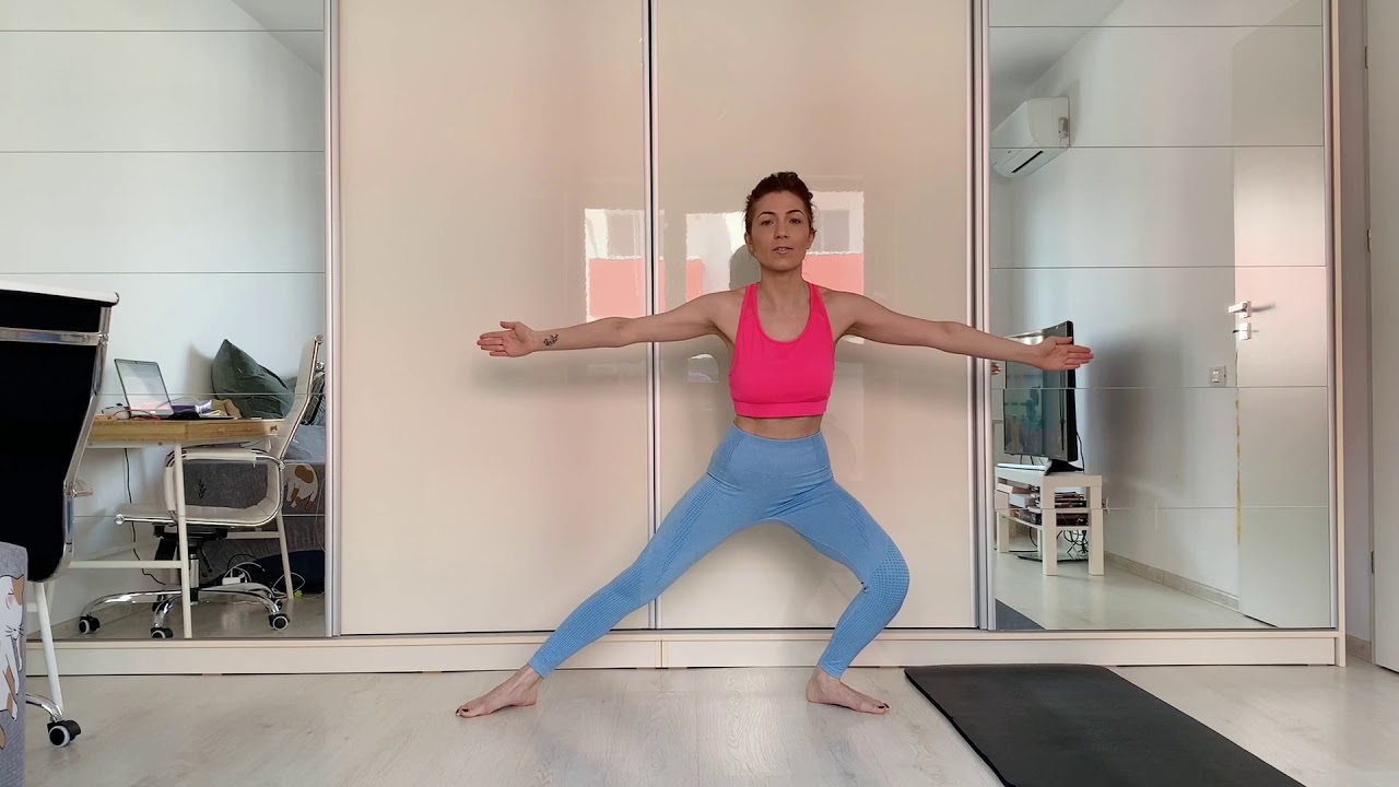 Pilates cu Dolores - Exercitii pentru fesieri si coapse in picioare / nivel incepator
