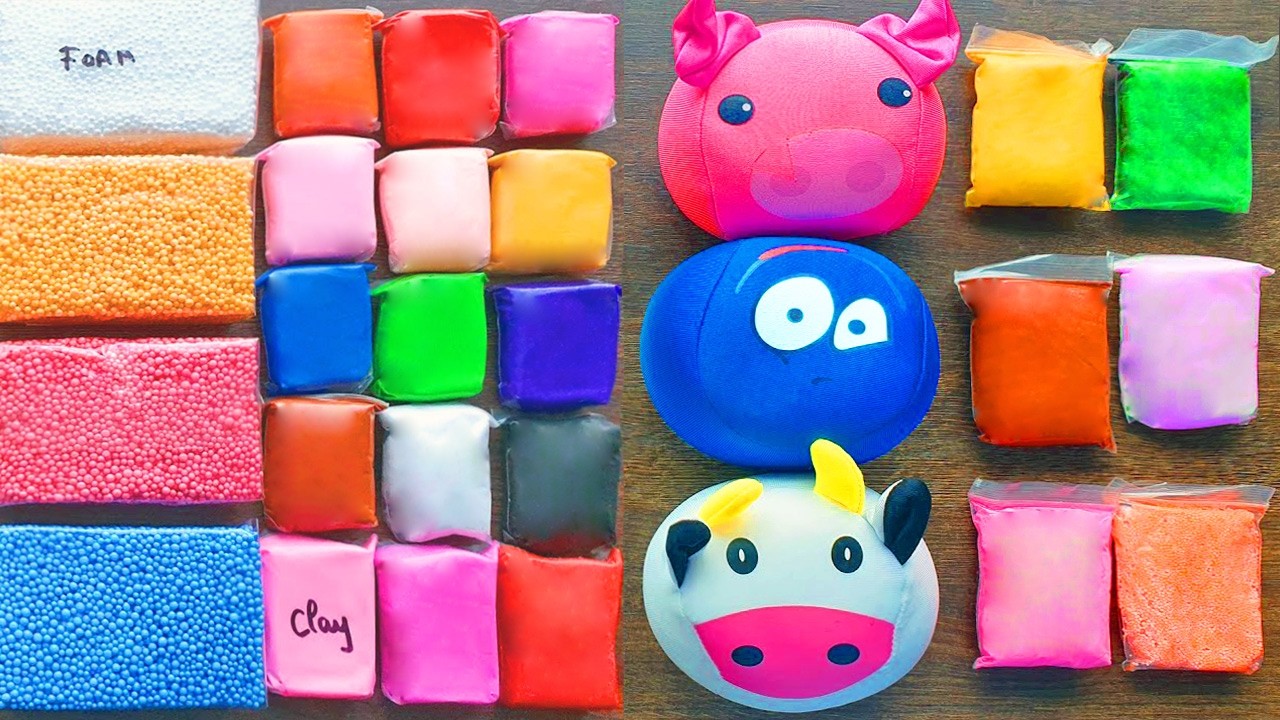 Relaxing Satisfying Slime Making with Crunchy Bags and Clay - Calming Sensory Therapy ✨