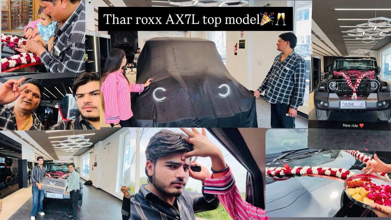 FINALLY 🎉 taking delivery 🚚 of my new THAR ROXX 🚘 🥳 || THAR ROXX AX7L TOP MODEL 🔝 || #thar #roxx 
