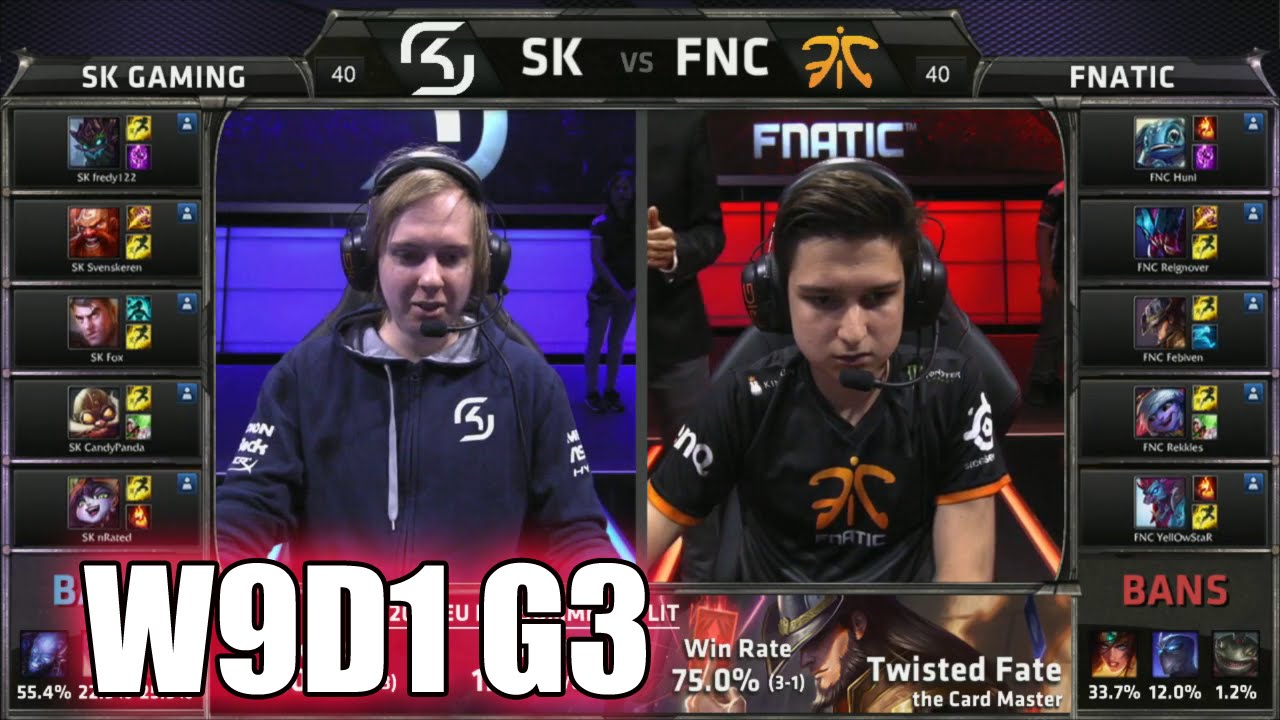 SK Gaming vs Fnatic | S5 EU LCS Summer 2015 Week 9 Day 1 | SK vs FNC W9D1 G3