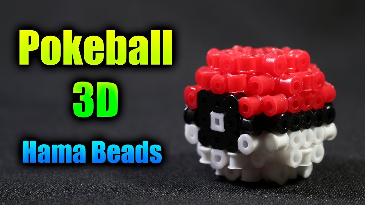 Tutorial ★ Como hacer una POKEBALL 3D con Hama/Perler/Artkal Beads