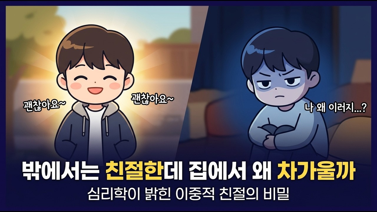 가장 사랑하는 사람에게 가장 차가운 당신, 나쁜 사람이 아닙니다