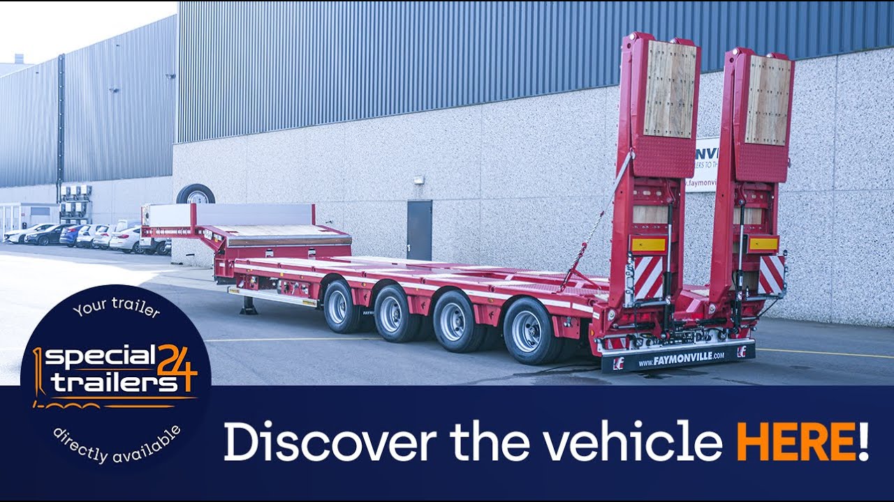 Faymonville - MultiMAX semi-trailer w/ 4 axles & double hydraulic ramps
