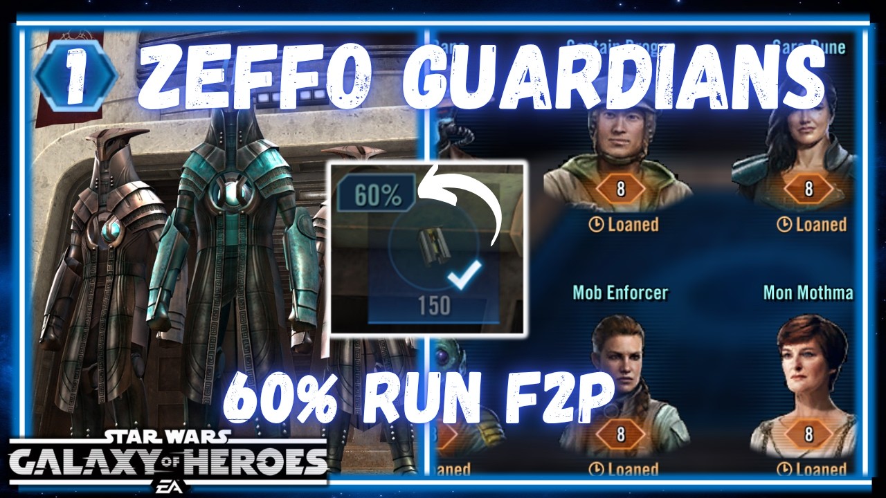 How to Score 60%+ on The Zeffo Guardians With Level 8 Loaned Units!