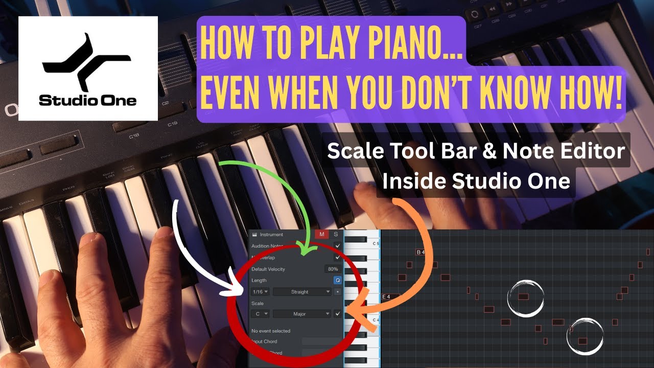 How To Play Piano... Even If You Don't Know How!  Studio One 7 Tutorial #playpiano #studioone
