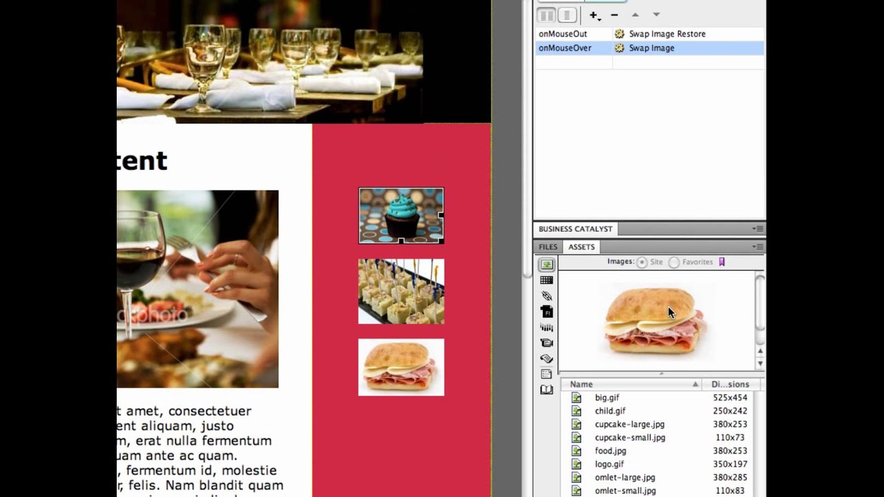 Dreamweaver Swapping Images Using Behaviors