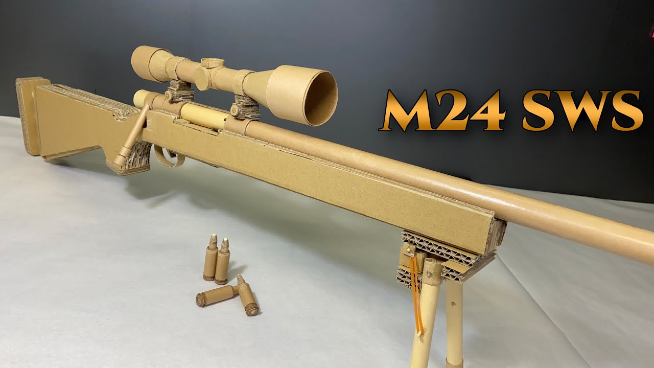 【工作】ダンボールでスナイパーライフル作ってみた　How To Make Cardboard Sniper Rifle