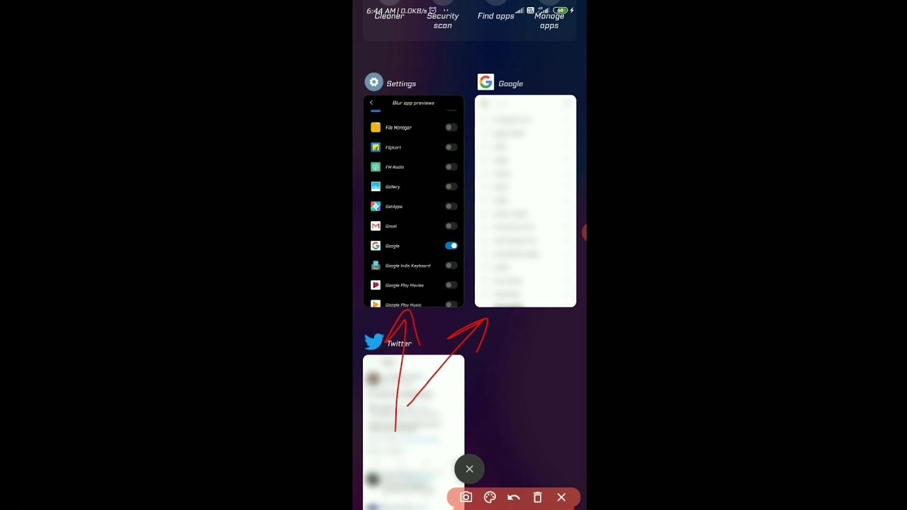 How to blur the recent app preview on redmi note 9 recent app ko blur kaise kare