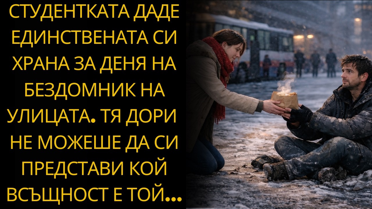 Тя даде единствената си храна на бездомник… Това, което той направи след това, шокира всички!
