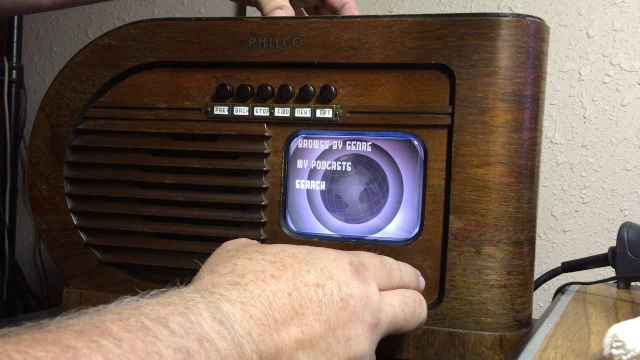 Homemade internet radio in 1941 Philco case