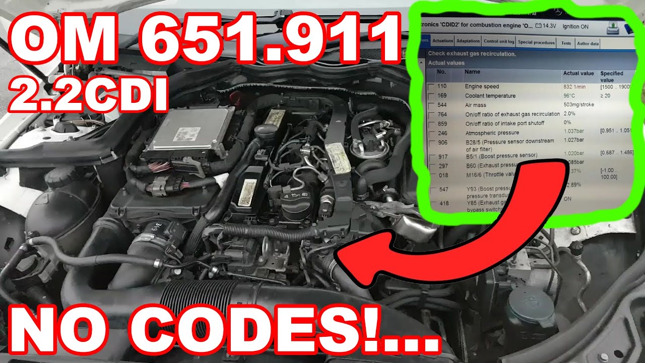 Mercedes E250 CDI missing and juddering... Fault finding and repair.