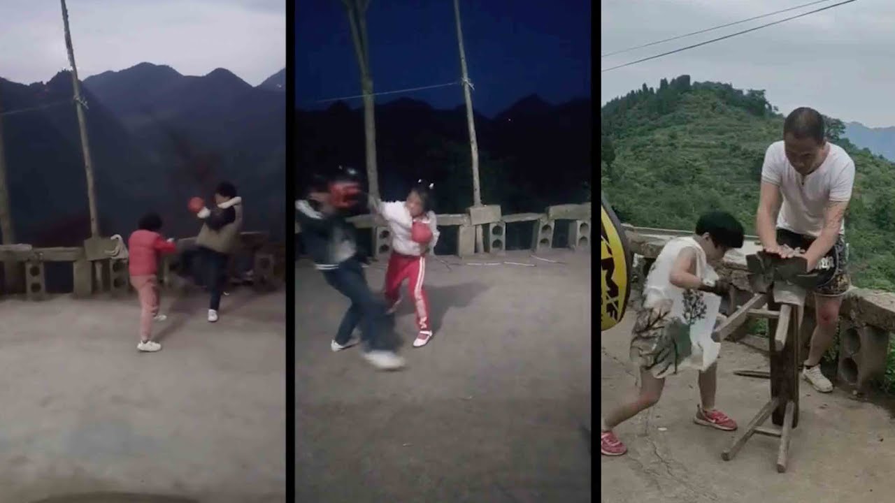 Videos of boxing girl, 8, go viral in China