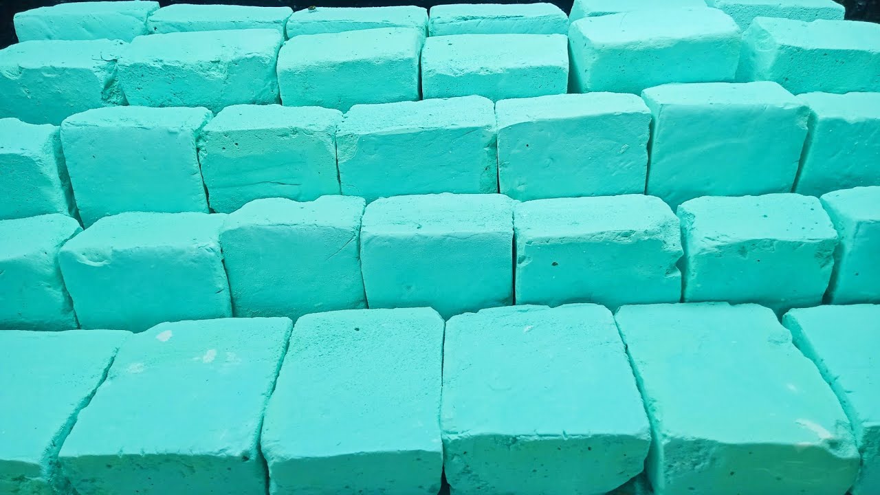 White Pasted Soft Gym Chalk Blocks Mass Crush | Satisfying | ASMR 