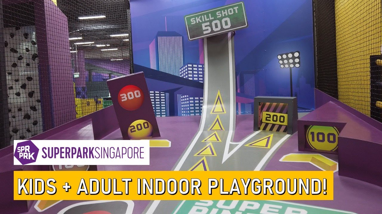 INDOOR PLAYGROUND (Kids & Adults) - SuperPark (Suntec/Singapore) Quick Look | TRAMPOLINE/TUBE SLIDE!
