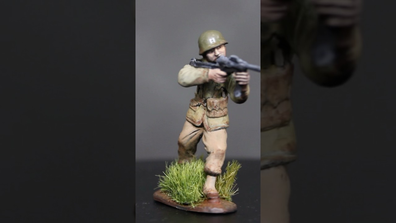 Army Men Painting American Soldier Captain, 1/32, BMC Toys