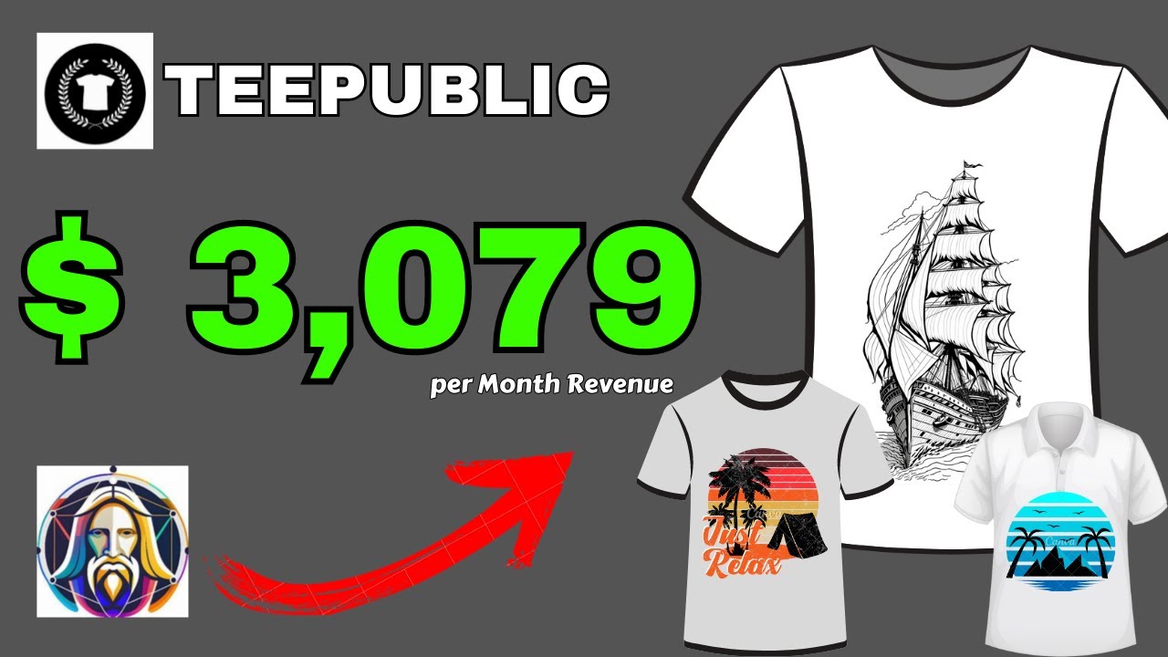 How To Sell T-SHIRT ONLINE with Free AI Tools in Teepublic
