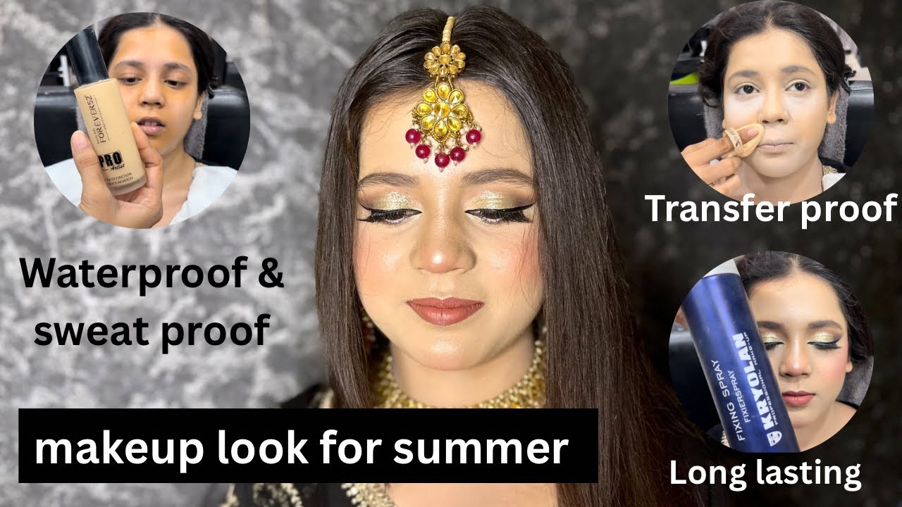 Sweat proof and transfer proof makeup for summer | wedding guest makeup for summer