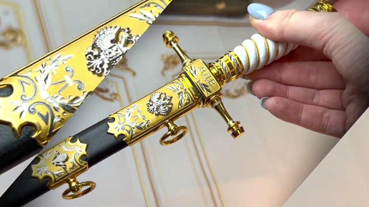 Наградной кортик ВДВ (Ка-1562) с резной арматурой, художественной резьбой - ЗАО Практика Златоуст