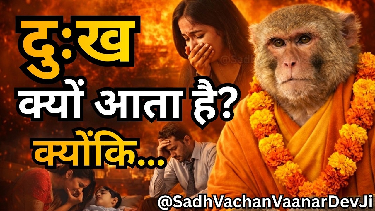 दुःख क्यों आता है? क्योंकि… | बंदर बाबा का सच्चा सत्संग | जीवन बदल देने वाली कथा