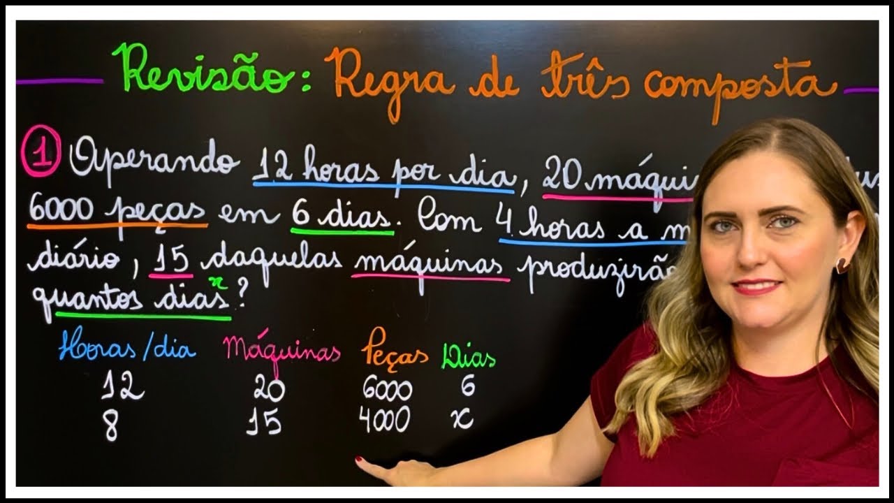 REGRA DE TRÊS COMPOSTA!! EXPLICAÇÃO PARA VOCÊ APRENDER MATEMÁTICA AGORA!