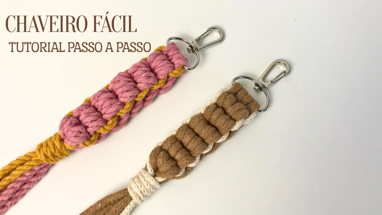 DIY: CHAVEIRO DE MACRAMÊ FÁCIL | diy easy macrame Keychain #macrame #diy
