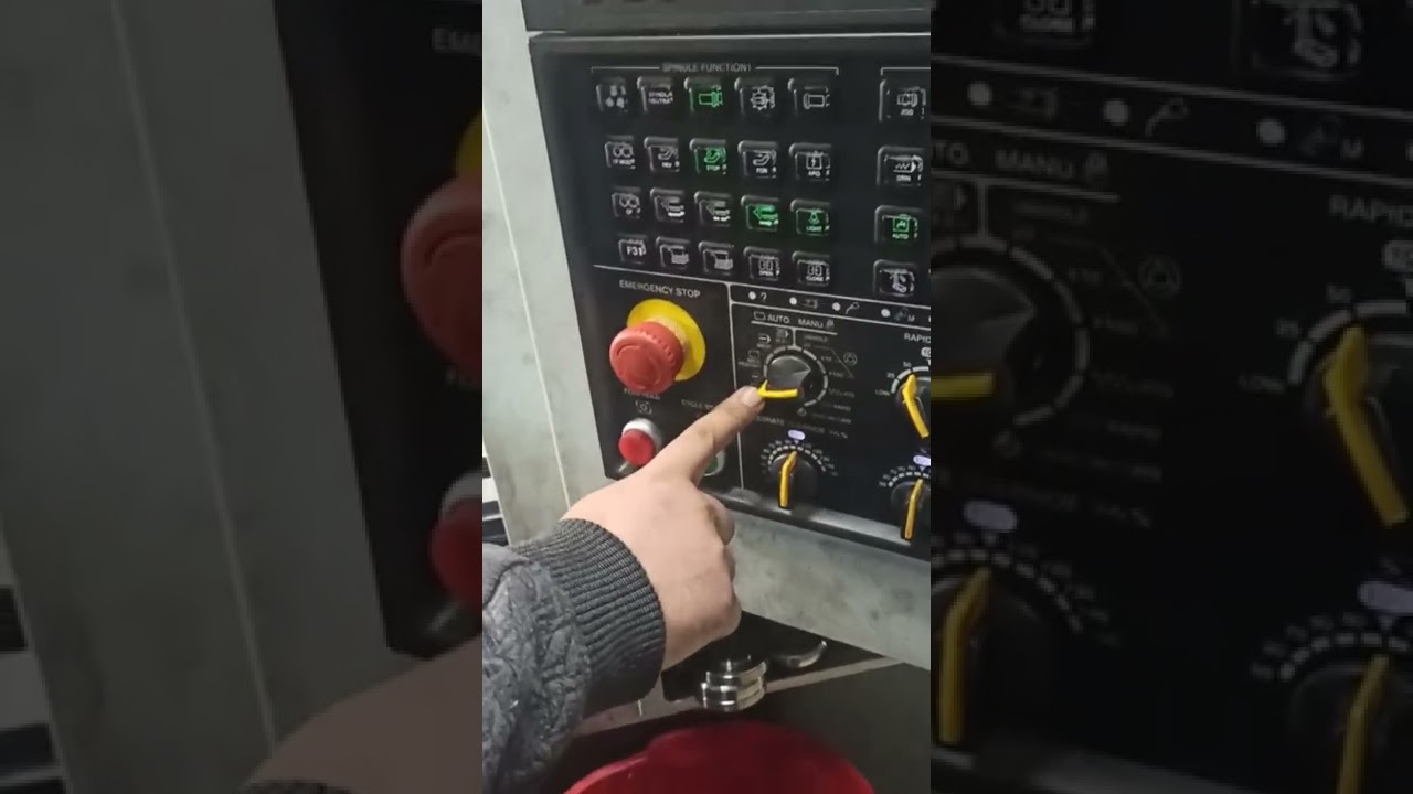 شرح بشكل عام  تشغيل واغلاق ووظائف الأزرار لماكينة الخراطة التحكم الرقمي cnc lathe fanuc