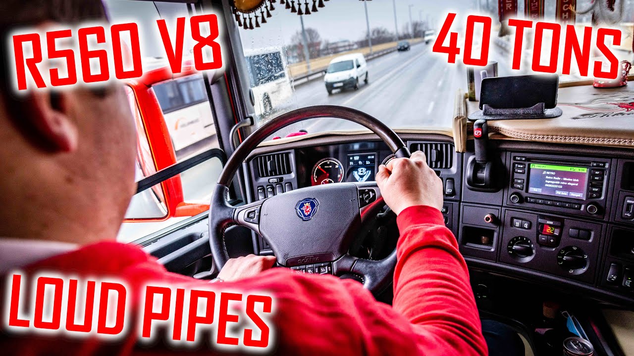 R560 @ FULL LOAD: Scania V8 City Cruise // *Loud Pipes* *Schultcz*