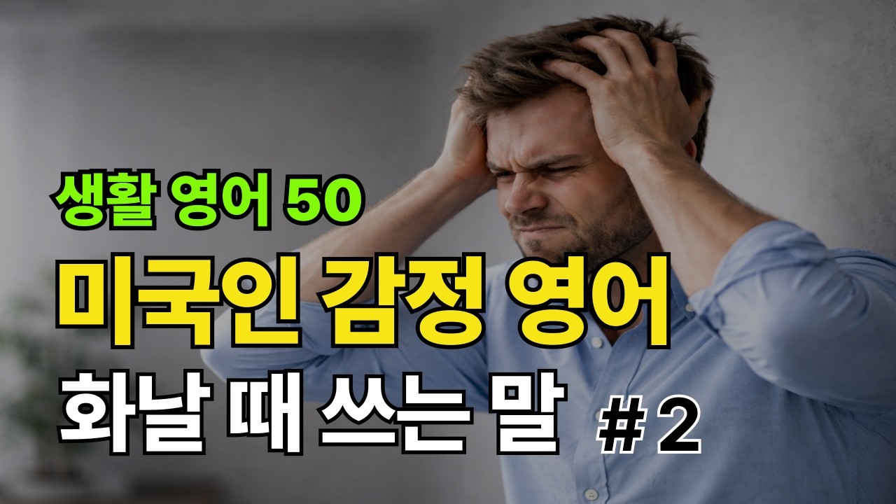 생활 영어 | 미국인들이 매일 쓰는 생활 영어 | 미국인이 화났을 때 쓰는 말  #2