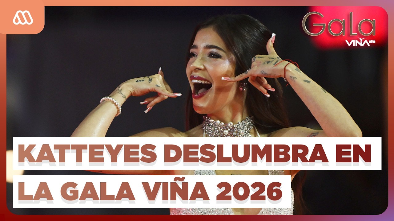 Katteyes deslumbra en la Gala Vi&ntilde;a 2026 con un vestido blanco brillante