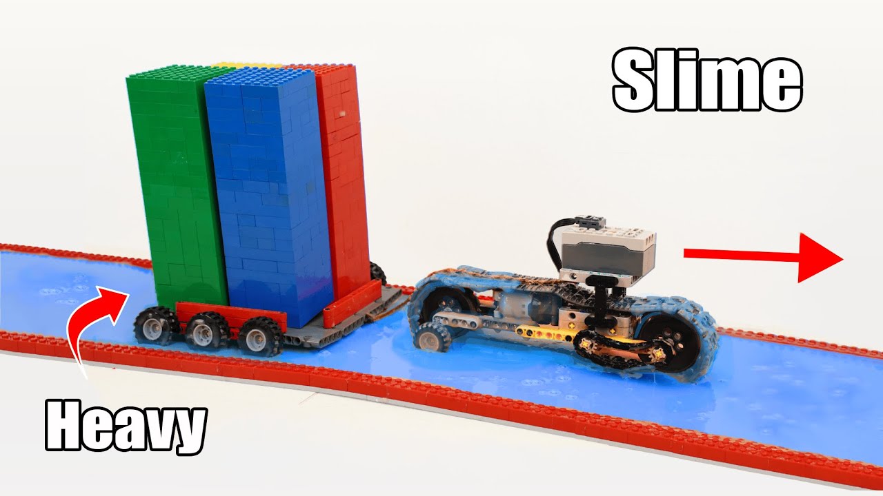 LEGO Technic Car Challenge: Pull a Heavy Load Through Slime | Boom Bricks