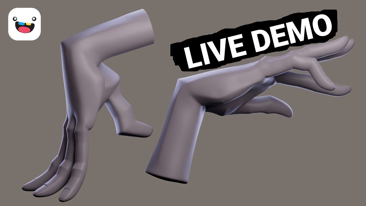 ZBrush Digital Sculpting Hands Tutorial | LIVE DEMO |