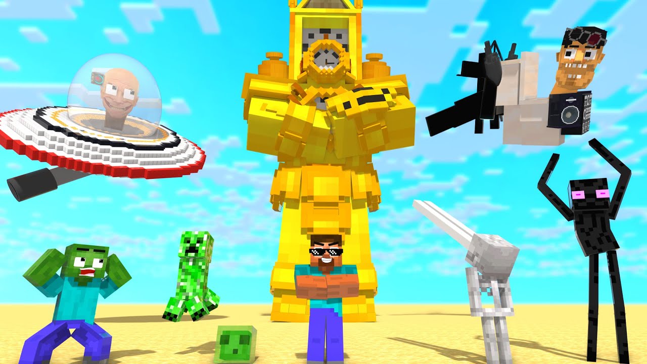 Steve thiết kế Titan Clock Man | Minecraft Animation