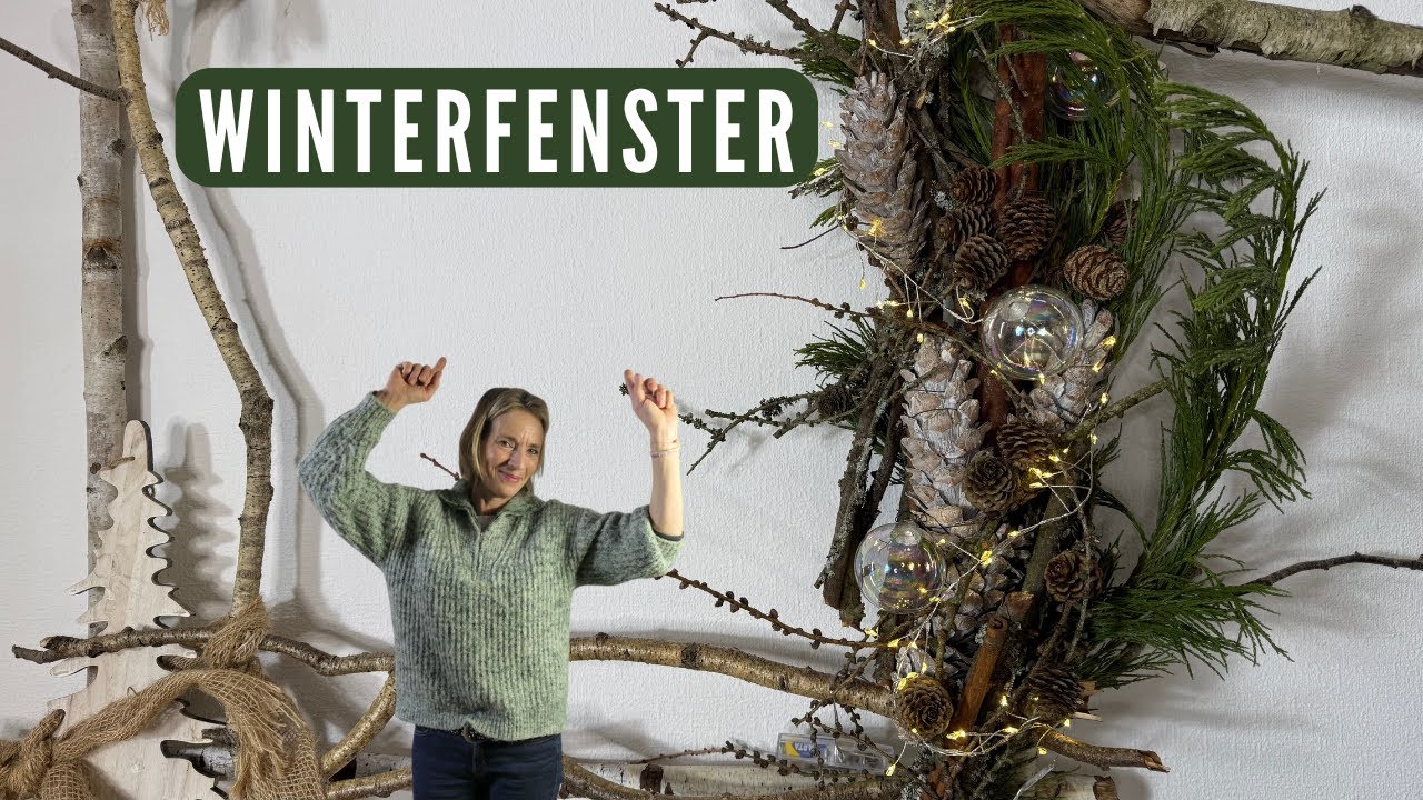 Naturschätze stimmungsvoll in Szene gesetzt 💚 DIY Naturfenster für drinnen & draußen 💚