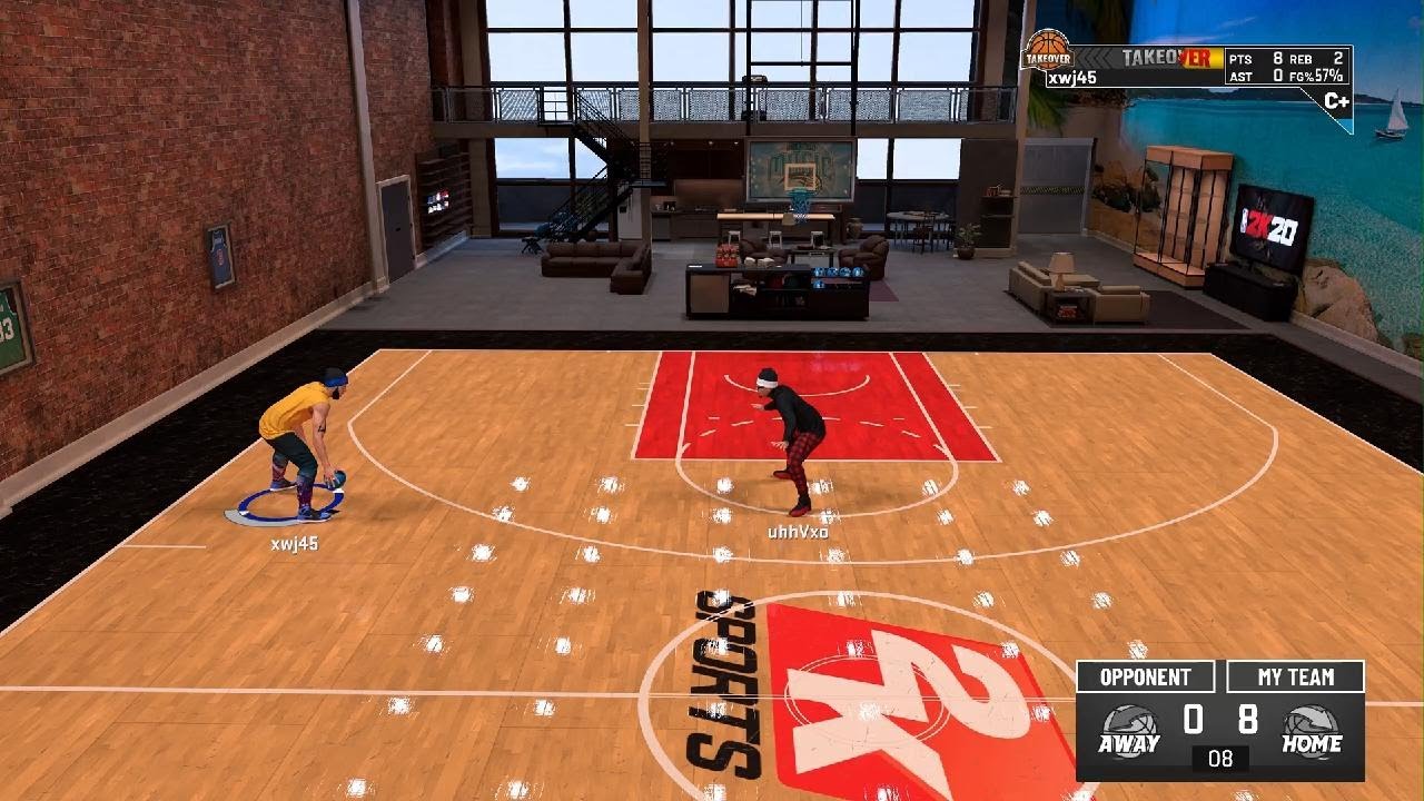 Crazy layup with only a 42 driving NBA 2k20