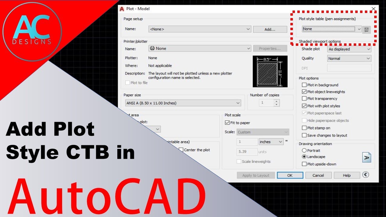 Как добавить файл стиля печати CTB в AutoCAD | Учебное пособие по AutoCAD | Советы и рекомендации
