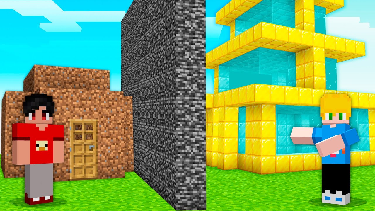 Kass vs. KR - Quem Evolui Melhor as Casas no Minecraft?!
