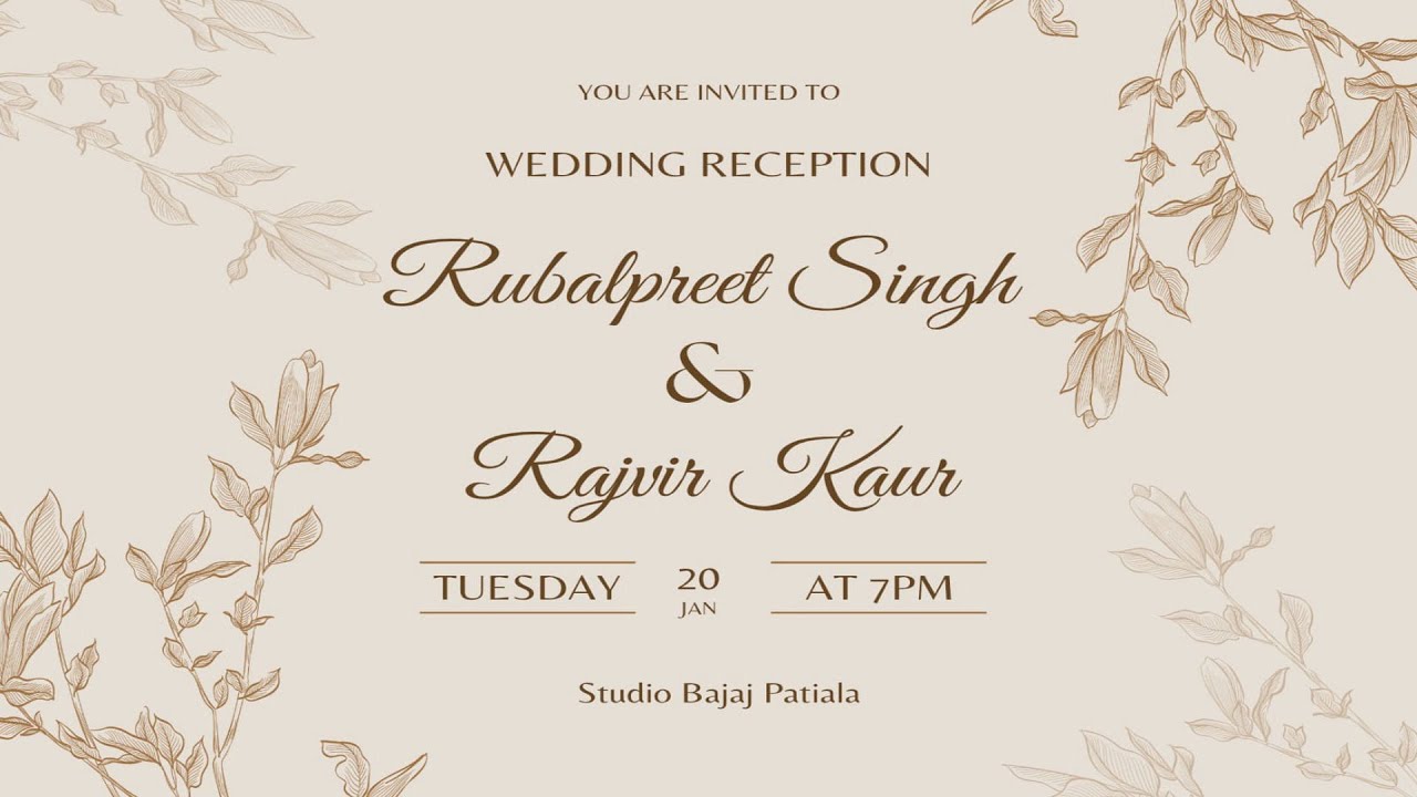 🔴 [LIVE] || THE WEDDING RECEPTION || RUBALPREET SINGH ♥️ RAJVIR KAUR || 4K ULTRA HD || 20 Jan 2026