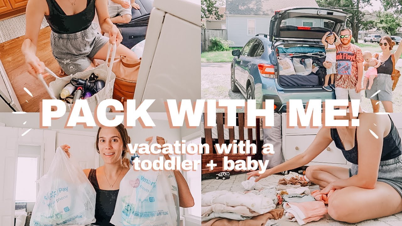 PACK + CLEAN WITH ME FOR FAMILY VACATION W/ BABY & TODDLER! VLOG STYLE! | Emma Donaldson