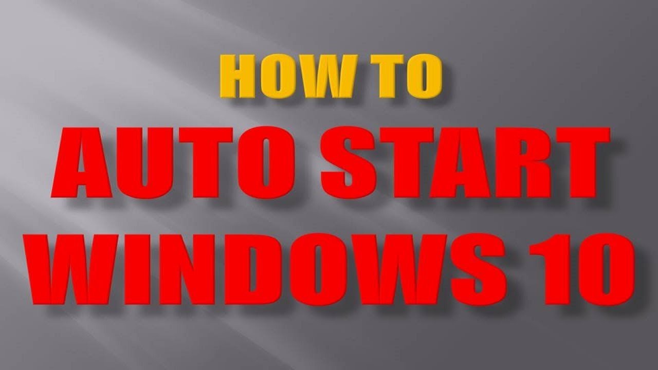 Auto Logon Windows 10 Tutorial