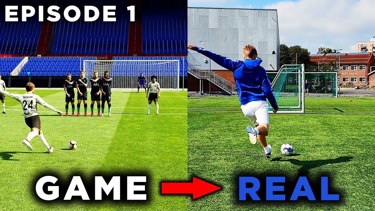 RECREATING FREE KICKS WE SCORED IN A VIDEO GAME