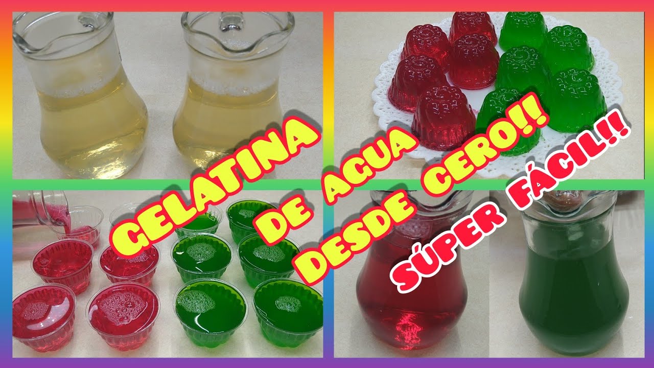 GELATINA DE AGUA DESDE CERO SUPER FÁCIL!